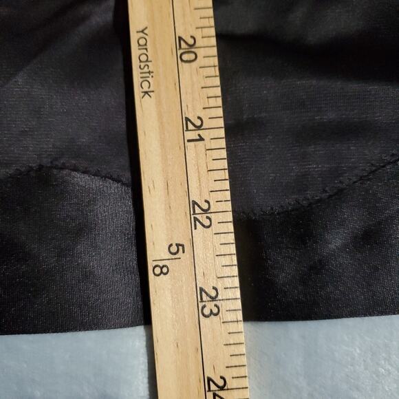 Vintage Half Slip Skirt SHINY BLACK SATIN Nylon Lingerie WOMEN'S MEDIUM - Picture 4 of 7